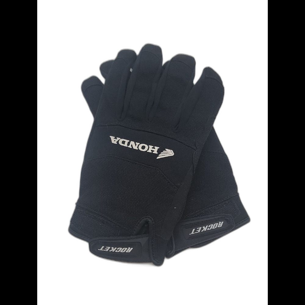 Honda Rocket Men's Black Riding Biker Mechanic Gloves